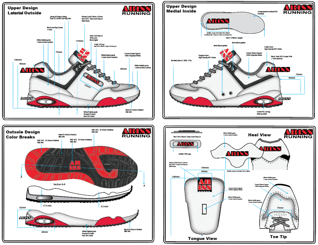 shoe design tech pack 