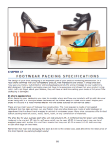 Footwear Packing Specifications How to design and specify packing materials for shoes.