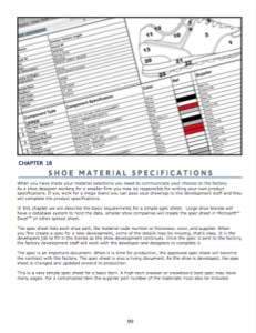 Shoe material specifications How to create a footwear specification.