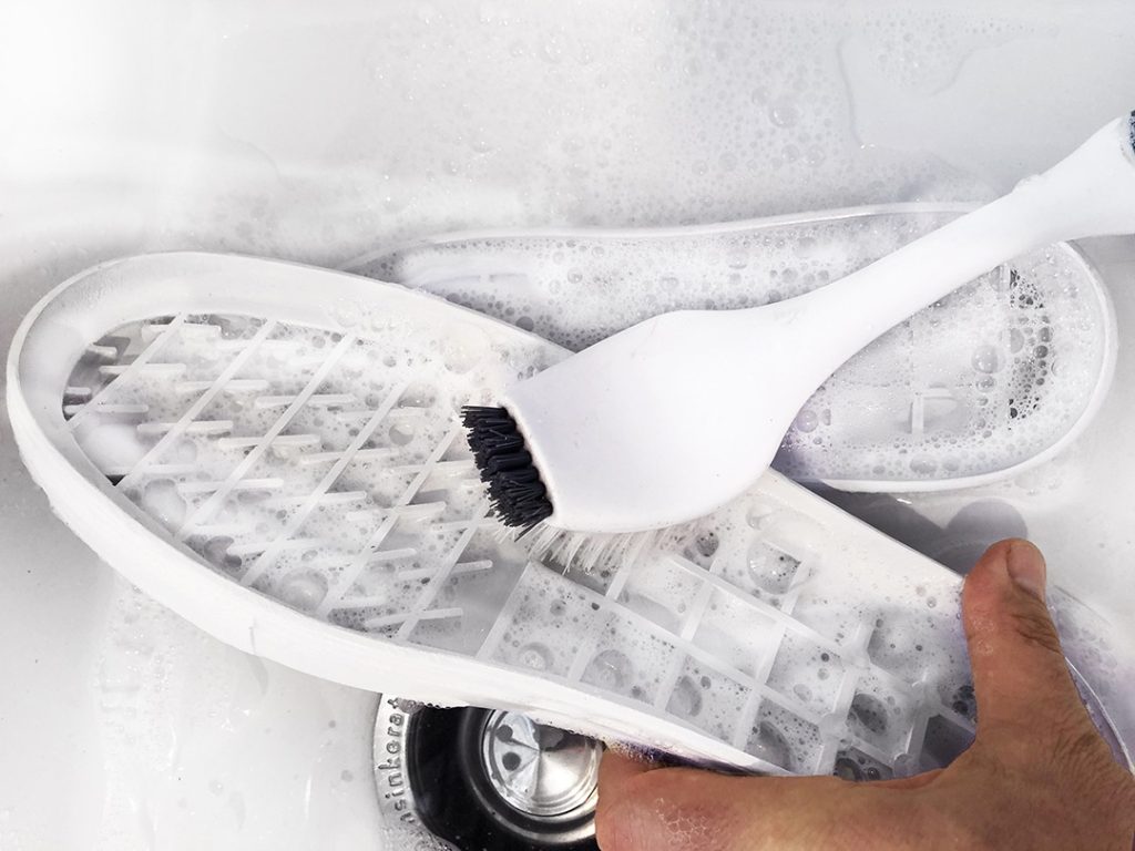 Washing your sneaker outsoles Yes! You should wash your outsole parts.